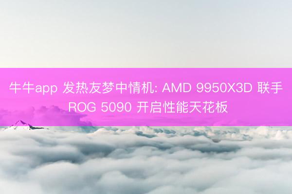 牛牛app 发热友梦中情机: AMD 9950X3D 联手 ROG 5090 开启性能天花板