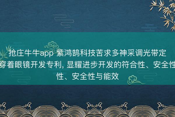 抢庄牛牛app 紫鸿鹄科技苦求多神采调光带定位功能穿着眼镜开发专利， 显耀进步开发的符合性、安全性与能效