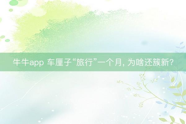 牛牛app 车厘子“旅行”一个月， 为啥还簇新?
