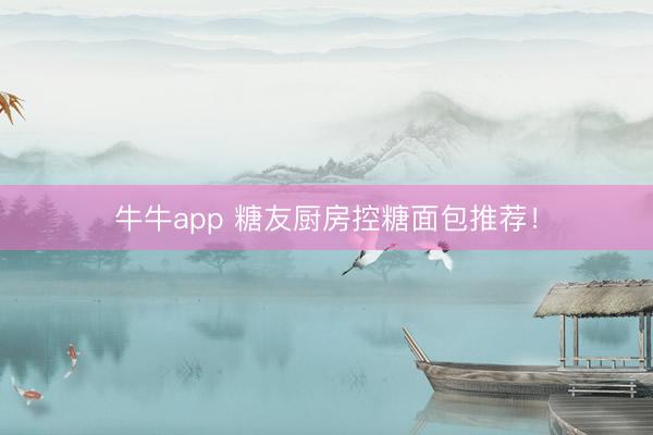 牛牛app 糖友厨房控糖面包推荐!