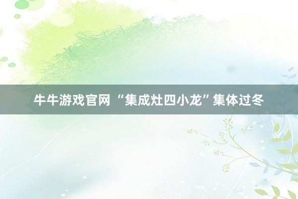 牛牛游戏官网 “集成灶四小龙”集体过冬