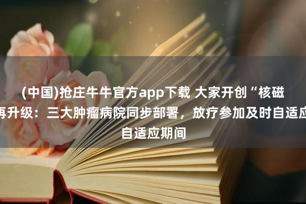 (中国)抢庄牛牛官方app下载 大家开创“核磁刀”再升级：三大肿瘤病院同步部署，放疗参加及时自适应期间