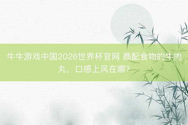 牛牛游戏中国2026世界杯官网 鼎配食物的牛肉丸，口感上风在哪？