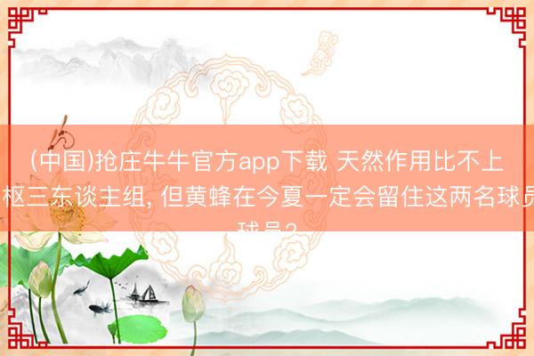 (中国)抢庄牛牛官方app下载 天然作用比不上中枢三东谈主组, 但黄蜂在今夏一定会留住这两名球员?